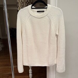 Jenni Kayne Cream Cotton Fisherman Sweater